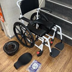 ▼値下げ▼【新品・未使用】車椅子 KMINA PRO  入浴用車いす 介護用車いす シャワーチェア 便器付き シャワー シャワー便器車椅子 参考価格55,080円🚚自社配送時💳代引き可🚚(現金、クレジット、スマホ決済対応)の画像