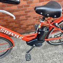 【武蔵小山店】 ブリヂストン 自転車 電動自転車 電動アシスト STEPCRUZ ステップクルーズ シティサイクル 26インチ 前カゴ付き 通勤 通学 自転車 中古 stepcruz bridgestone BRIDGESTONEの画像