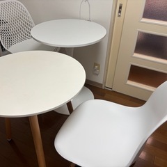 【4点セット】丸テーブル＆チェア の画像