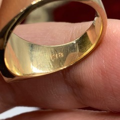 K18 印台　リング　9.8g 10.5号の画像