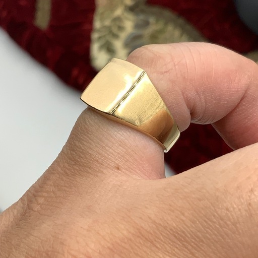 K18 印台　リング　9.8g 10.5号