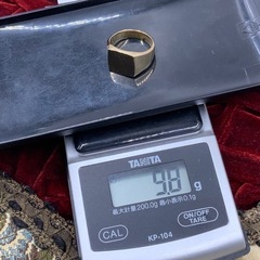 K18 印台　リング　9.8g 10.5号の画像
