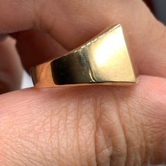 K18 印台　リング　9.8g 10.5号の画像