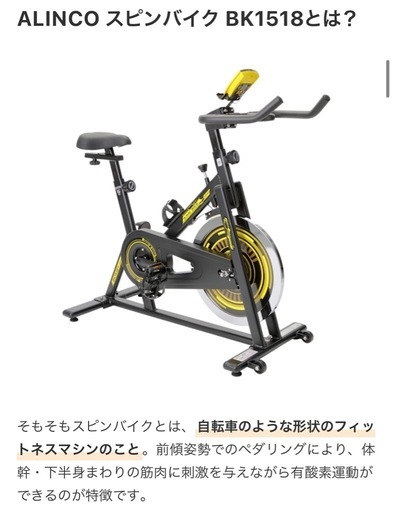 決まりました【エアロバイク・スピンバイク】アルインコ