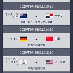 WBSC U-18 野球 ワールドカップ　日本戦 9/6 ペアチケットの画像