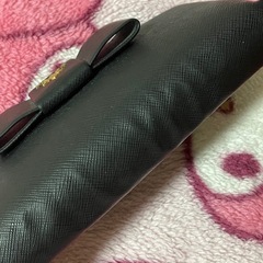 【早い者勝ち‼️】PRADA リボン付き 長財布 ※鑑定済み ブラック おしゃれ ファスナーの画像