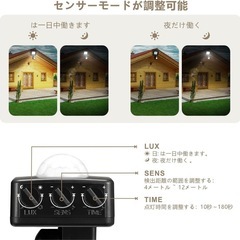センサーライト 屋外 コンセント 防水IP66 20W LED投光の画像