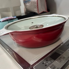鍋　赤の画像