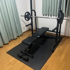 バーベルダンベル100KGセット/ハーフラックの画像