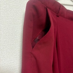 【natural couture】ガウチョパンツ ワイドパンツ バーガンディの画像