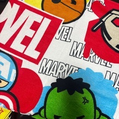 MARVEL アベンジャーズ ミニキャラ デフォ バスタオル 2枚セットの画像