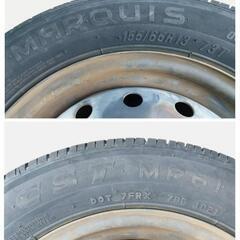ホンダ ライフ(DBA−JB5)純正13㌅スチールホイールとサマータイヤ(MARQUIS CST MR61)の4本セットの画像