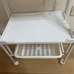 【世田谷区手渡し限定】【美品】エステワゴン 3段 (引出し付き) ホワイトの画像