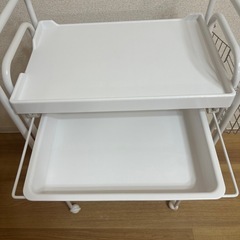 【世田谷区手渡し限定】【美品】エステワゴン 3段 (引出し付き) ホワイトの画像