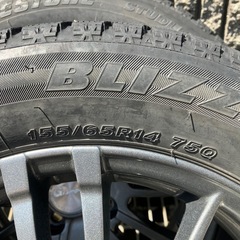155/65R14 スタッドレス+アルミホイールセットの画像