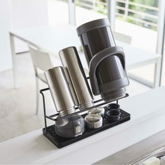 水筒水切り用スタンド 山崎実業 tower ボトルスタンド ワイドジャグボトルスタンド  　　 の画像