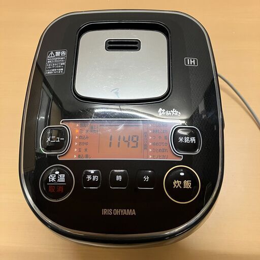 アイリスオーヤマ 5.5合 IHジャー炊飯器 銘柄炊き RC-IR50（ブラック）2020年製