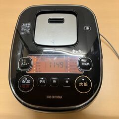 アイリスオーヤマ 5.5合 IHジャー炊飯器 銘柄炊き RC-IR50（ブラック）2020年製の画像