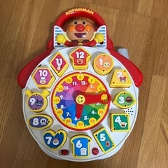 【取引中】アンパンマン おしゃべり知育時計 パズルで学べる 知育玩具 3歳〜の画像