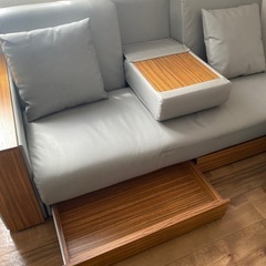 シンプル　ソファーベット　グレー　の画像