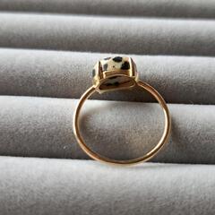 ⑦ ダルメシアンジャスパーのリング 14号～15号位の画像