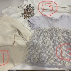 女児80サイズまでの服と靴まとめ13点　の画像