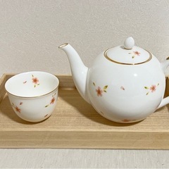 ★美品★たち吉Adam＆Eveティーポット＆ティーカップ5個セットの画像