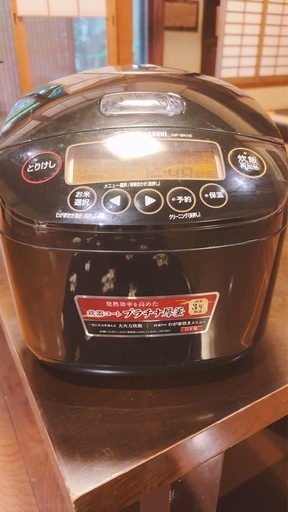 象印炊飯器鉄器コートプラチナ圧釜NP-BK18」 動作確認済み炊飯器10合炊き