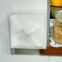★50円3個で100円★ハンドメイド　ハーフティッシュケース　2個セットの画像