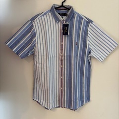 【新品】ポロラルフローレン 半袖シャツ メンズ ボタンダウン ストライプ Lの画像