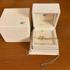 4℃ ブレスレット　シルバー　ハートの画像