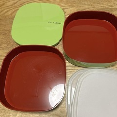 重箱(プラスチック製、２段)旧盆やシーミーの持ち寄り時に 飯盒風お弁当箱(２段、小さめ)の画像