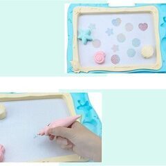 お絵描きボード カラフル おえかきボード 子供 お絵かきボード落書きボード 知育 男の子 女の子 誕生日 プレゼント 幼児 おもちゃ マグネットスタンプ付 知育玩具 40.5x31cm　まとめ買い歓迎　卸ます　アマゾン引き上げ商品　倒産品　ネット商材　転売　卸し　問屋　転売OK　アマゾン　商品　景品　コンペの画像