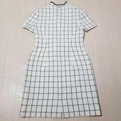 半袖　チェック　ワンピースの画像