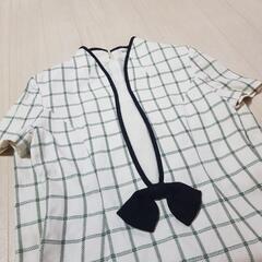半袖　チェック　ワンピースの画像