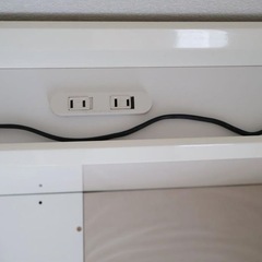 「※9/7まで取引可」ニトリ セミダブルベッド ホワイト 収納付き （マットレス付き)  の画像