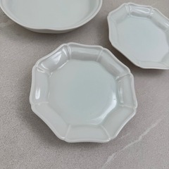 3枚セット❗️KATAKUTANI お皿セット 食器 白 ホワイト 型九谷の画像