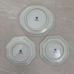 3枚セット❗️KATAKUTANI お皿セット 食器 白 ホワイト 型九谷の画像