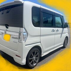 車検付き　タントカスタムRS　人気のパール　フリップダウンモニター付きの画像