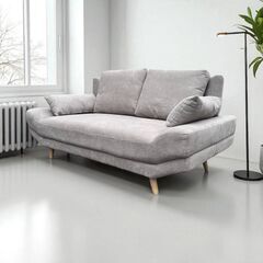 ソファ ブライト2P ゆったり座面 2人掛け グレー ソファーベット ③