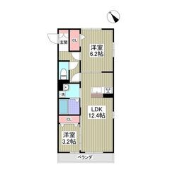 💕初期費用分割相談可、インターネット無料、カップル・ファミリーにおすすめ２LDK💕敷金なし、礼金なし、仲介手数料なしで初期費用節🎶の画像