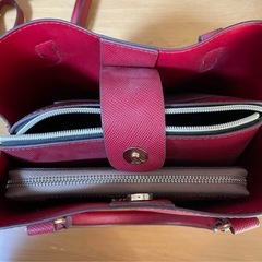 【美品】ハンドバッグ ショルダーバッグ 赤の画像