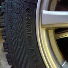 中古ホイール付スタッドレスタイヤ ４本 155/65r14 トーヨー 2022年製の画像