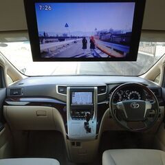 即乗りＯＫ 4WD 25年式 アルファード 後期 HDDナビ フルセグTV DVD再生機能 Bluetootｈ フリップダウンモニター バックモニター 両側パワスラ スマートキー HID ETCの画像
