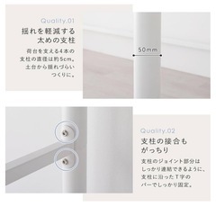 RASIK ホワイトロフトベッド  シングルの画像