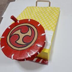 子供用エイサー太鼓段ボール手作りです😃商品説明もご覧下さい😃💖他の色ありますのでまとめ割引します😃の画像