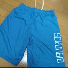 PUMA 青 チェック柄 ジャケット ショーツ セット　Lサイズ＆Мサイズの画像