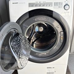 🔥🔥SHARPシャープ
 ES-S7C-WL🔥🔥ドラム式洗濯機2018年乾燥7/3kg配達無料🚚💦の画像