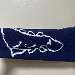 恐竜の刺繍のネイビーのカーディガン。  の画像
