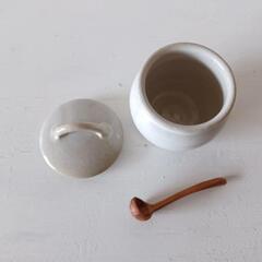 shiturae select 小さな壺 薬味入れ 保存容器 陶器 ミニお玉付きの画像